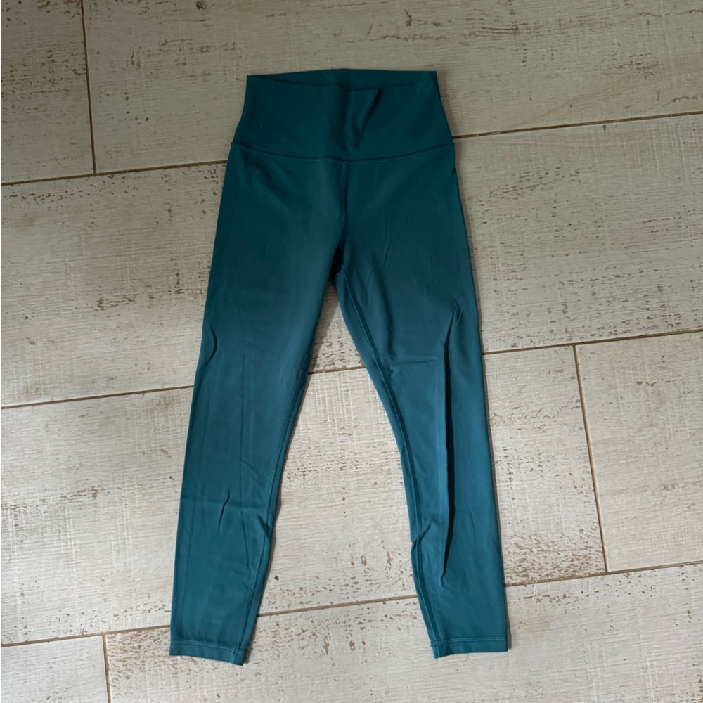 Athleta transcend Teal High-Waisted Leggings
